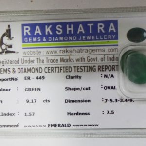 EMERALD. ER449 9.170 Cts