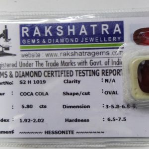 HESSONITE S2H1019  5.800  Cts