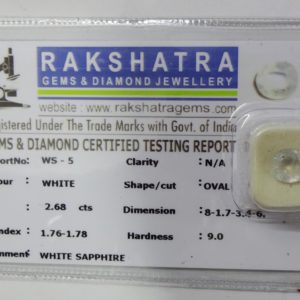 PUKHRAJ (W) WS5 2.680 Cts